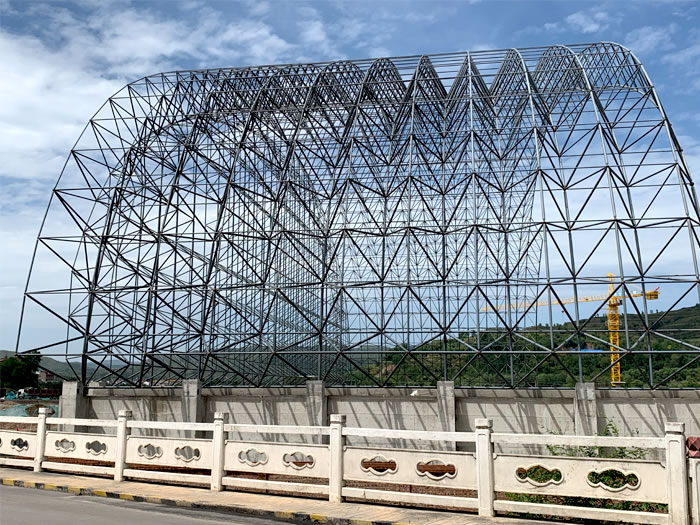 兖州山寨矿储煤棚网架